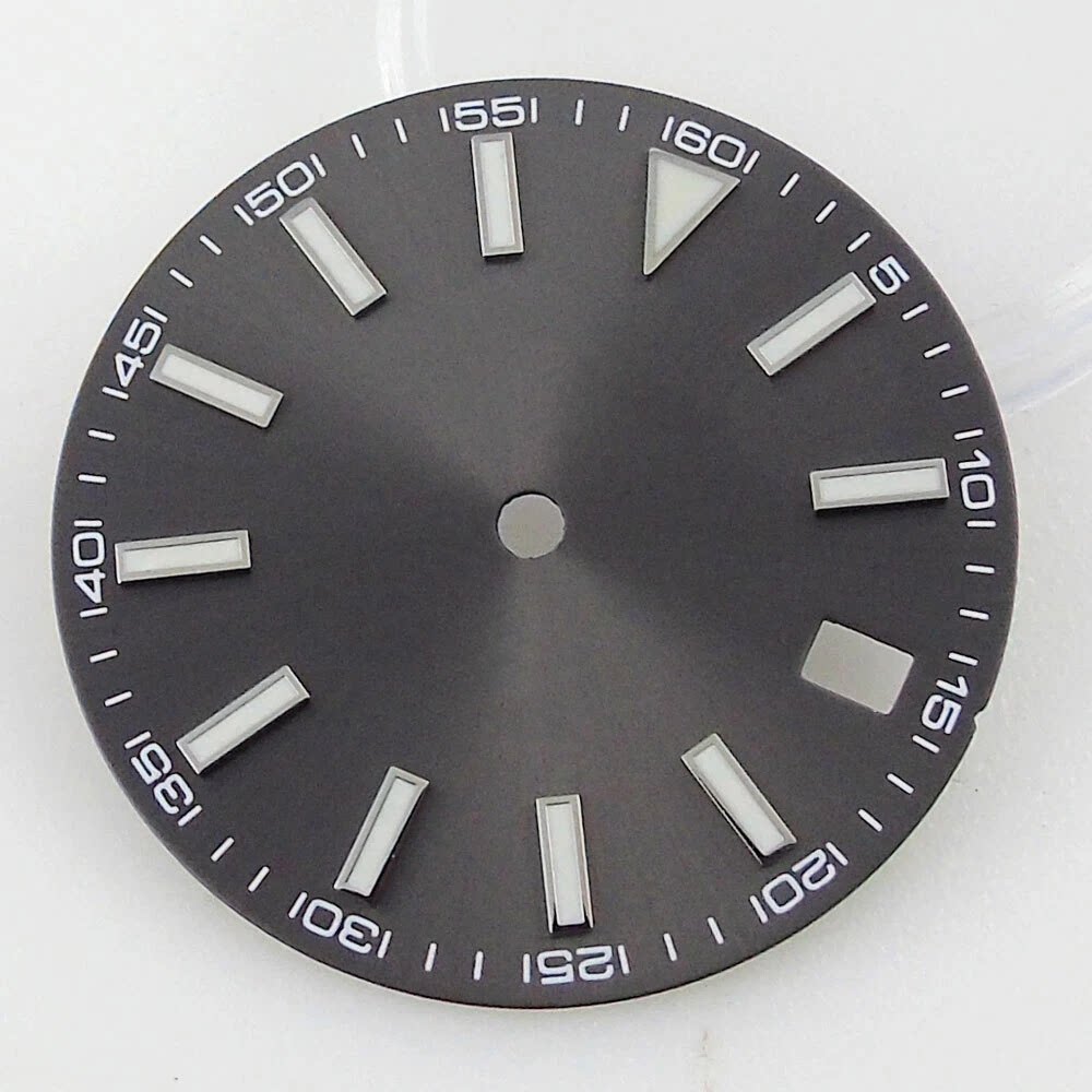 Sterile 29mm Watch Dial ETA2824 PT5000 NH35 Calendar Window Accessories Green Luminous 60 number