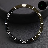 Watch bezel accessories 33.7mm * 27.5mm ceramic ring flat bottom bezel watch replacement accessories Skx13
