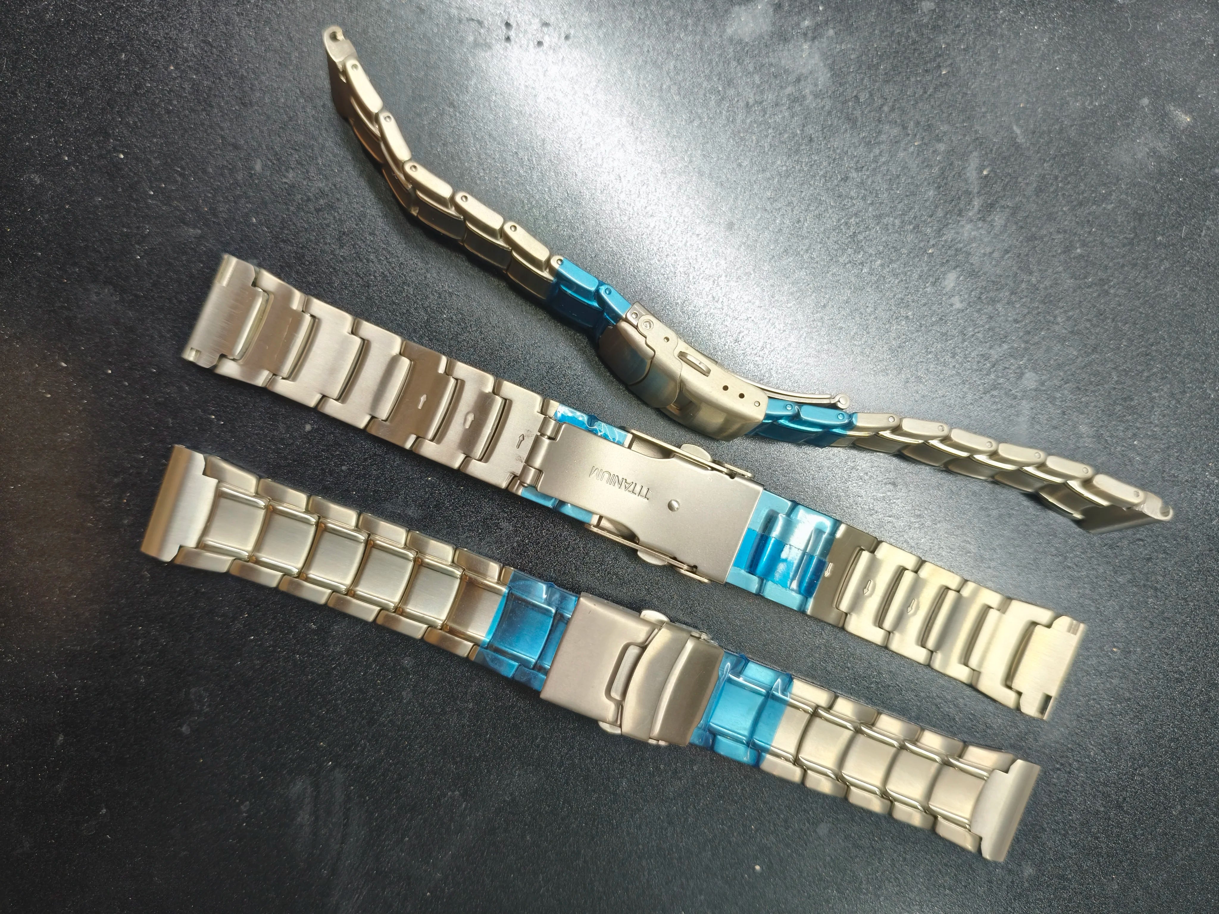 TA2 pure titanium watch strap flat end 18mm 19mm 20mm 21mm 22mm anti allergy light weight