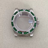 Diamond Bezel Submariner Watch Case  GMT Case 40mm stainless steel for Japanese NH35/36 movement 10Bar