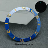 Submariner Bezel Replacement Accessories 38mm * 30.6mm Ceramic Tilt Bezel Suitable for 40.5mm Bezel