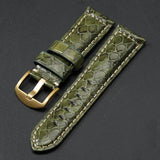 Handmade Snake Leather Strap Skin 20mm 22 24 26MM Textured Genuine Leather band