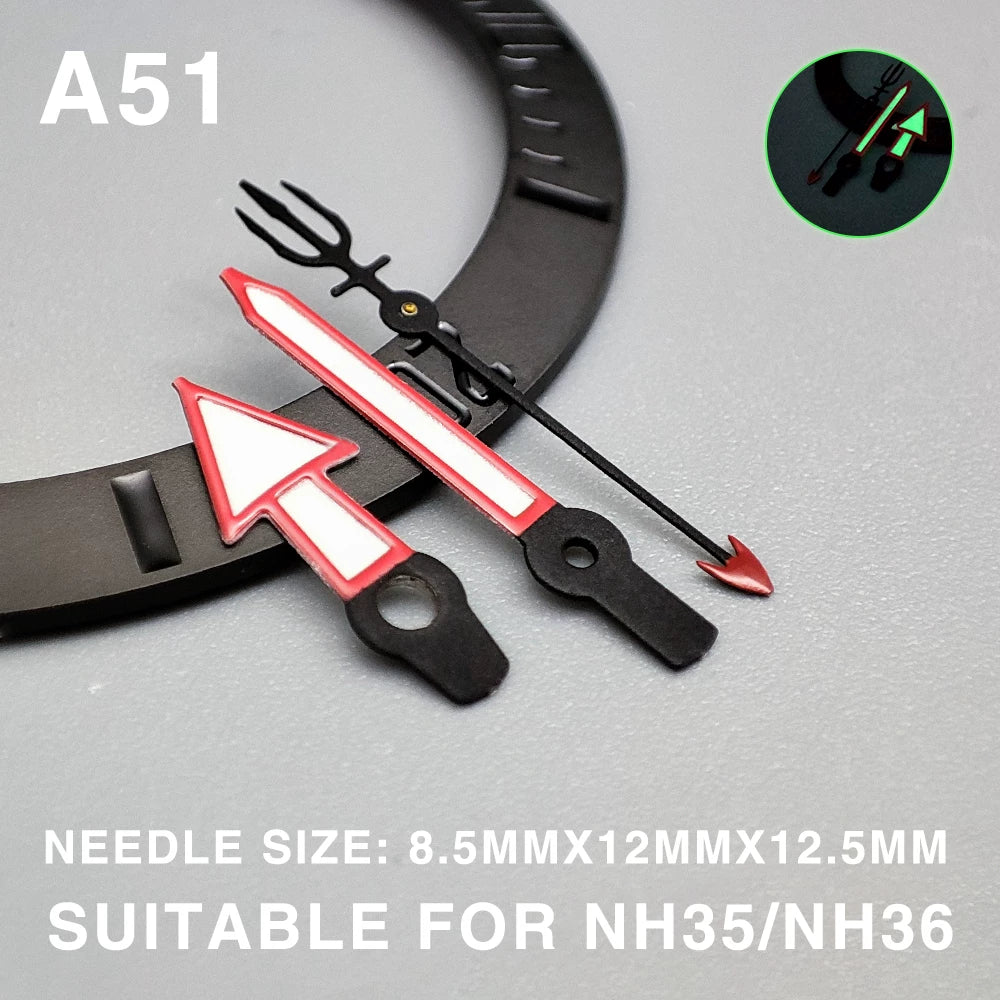 Modified watch hands luminous watch accessories suitable for NH35/36/34 38 4R movements