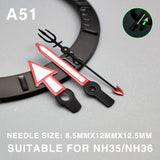 Modified watch hands luminous watch accessories suitable for NH35/36/34 38 4R movements