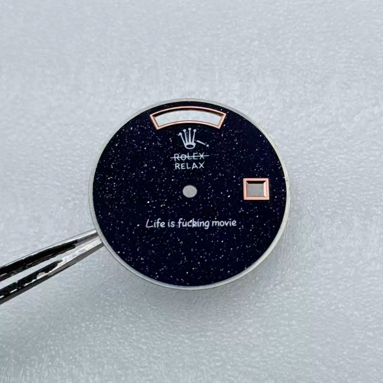 31mm Miyota 8285 movement Dial natural stone dial watch accessories blue gold stone starry Sky Night Dial