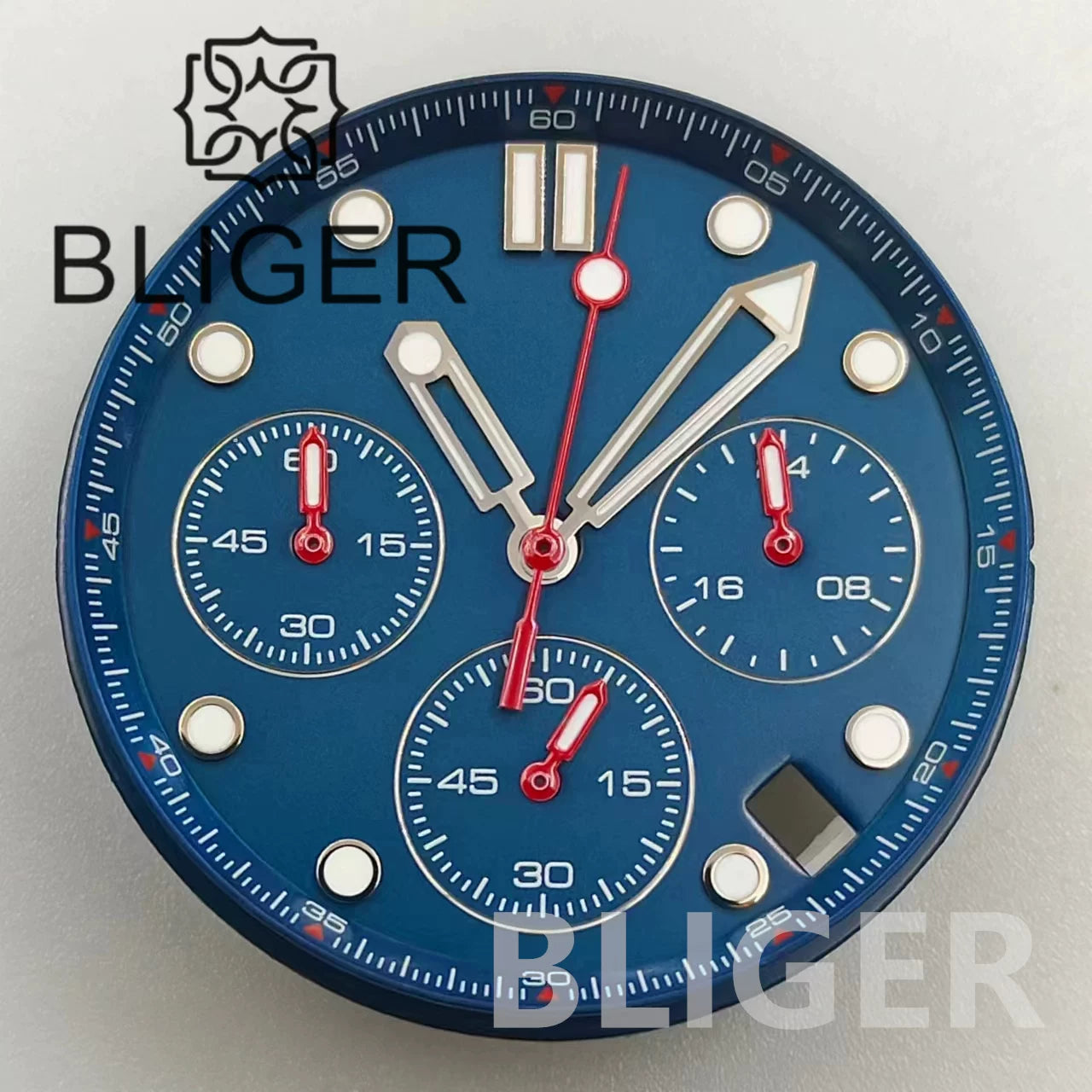 Chronograph Quartz Seamaster Dial 31mm Water Ripple for VK63/64 Movement