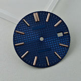 Full Sterile 31.8mm Waffle Dial green luminous dial for NH35 mechanical movement PRX Royal Oak AP etc