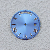 Sterile Miyota 8285 dial Roman Number 31MM Sunburst dial no lume