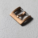 CUNS8 Bronze Buckle 20 18mm Suitable Leather Strap Buckle Oxide Pure Copper Buckle Vintage Style