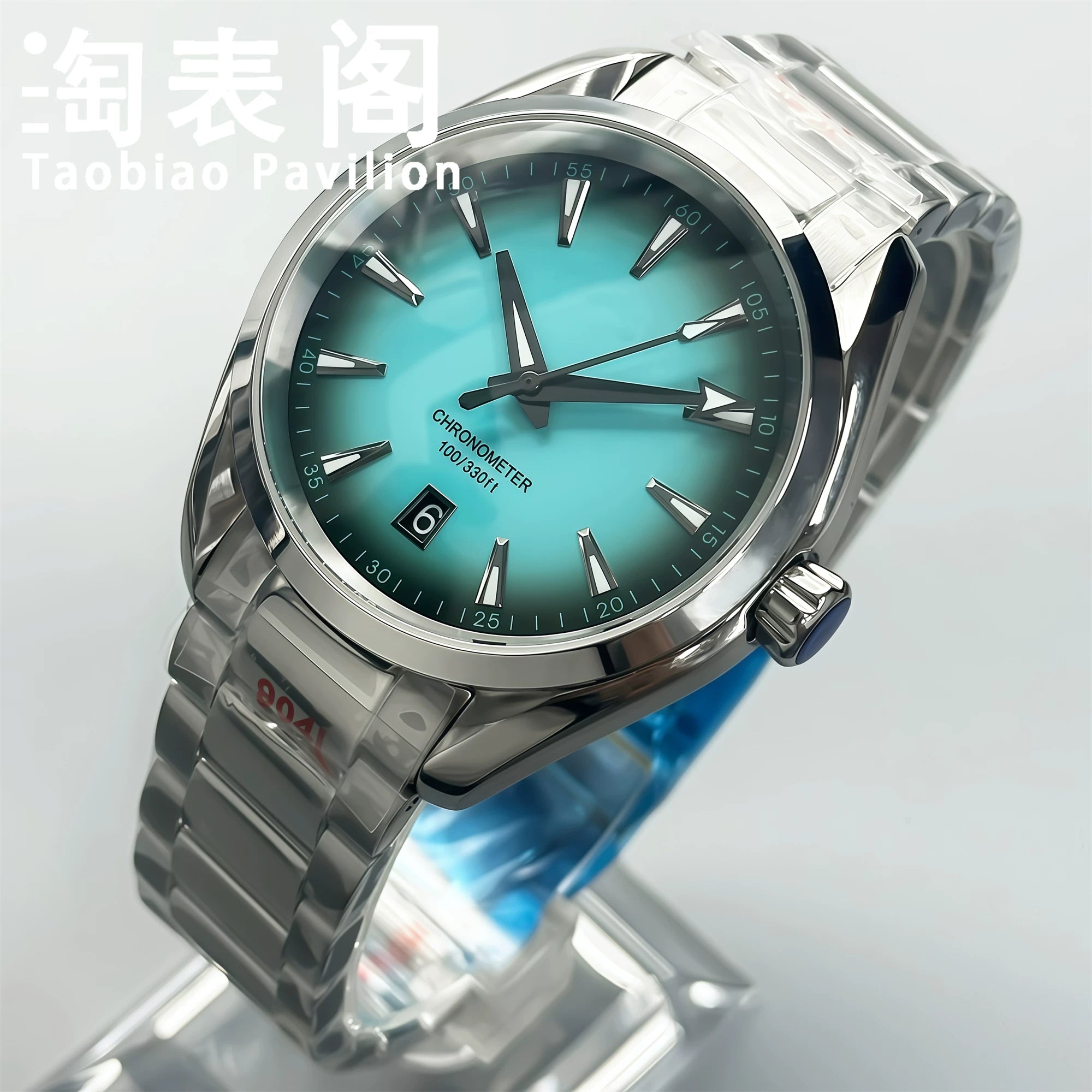 40mm Dress Watch Date Window At 6 NH35 Automatic Sapphire Glass 10Bar half Sterile Customizable
