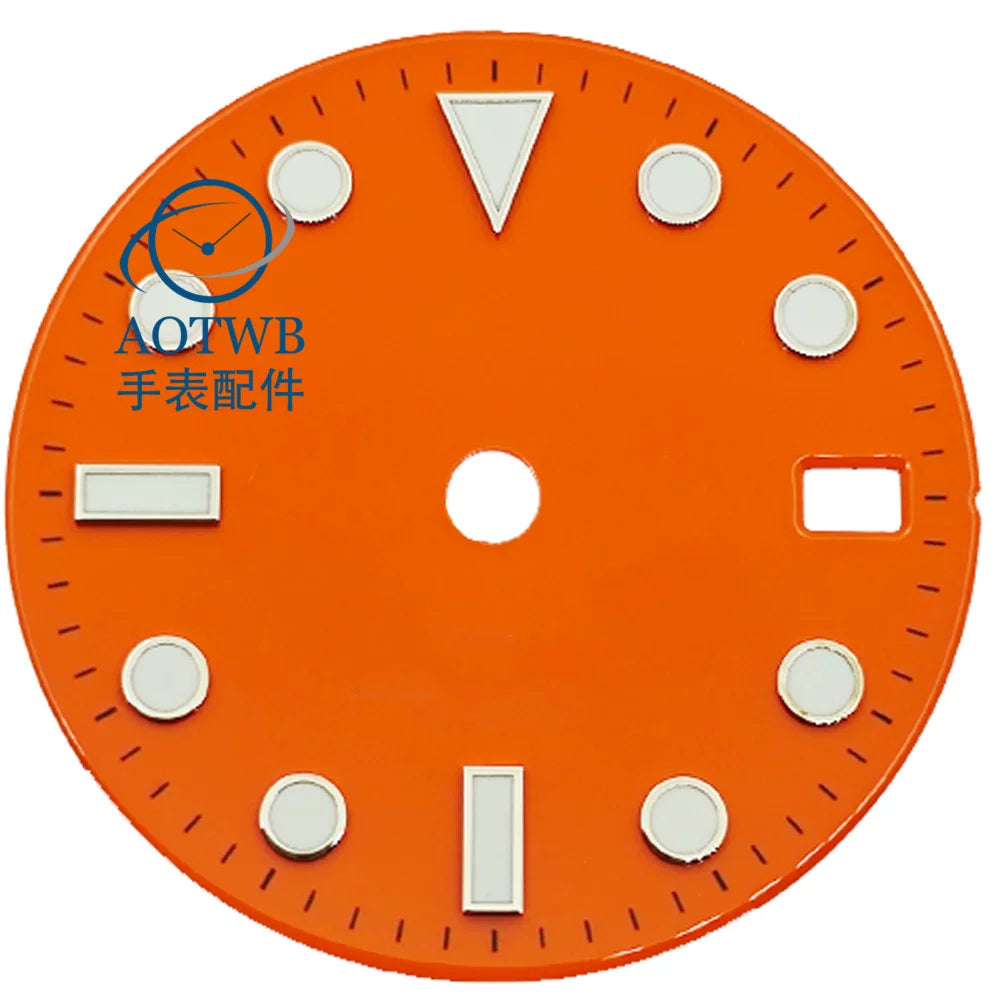 28.5MM Submariner Dial sunburst Blue luminous NH35 NH34 ETA2824 PT5000 Miyota8215 ST2130