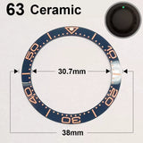 Ceramic Bezel For 42MM Seamaster Case diameter 38mm * 30.7mm