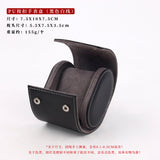 Oval PU leather watch box  pillow core removable snap-button watch packaging gift box no logo