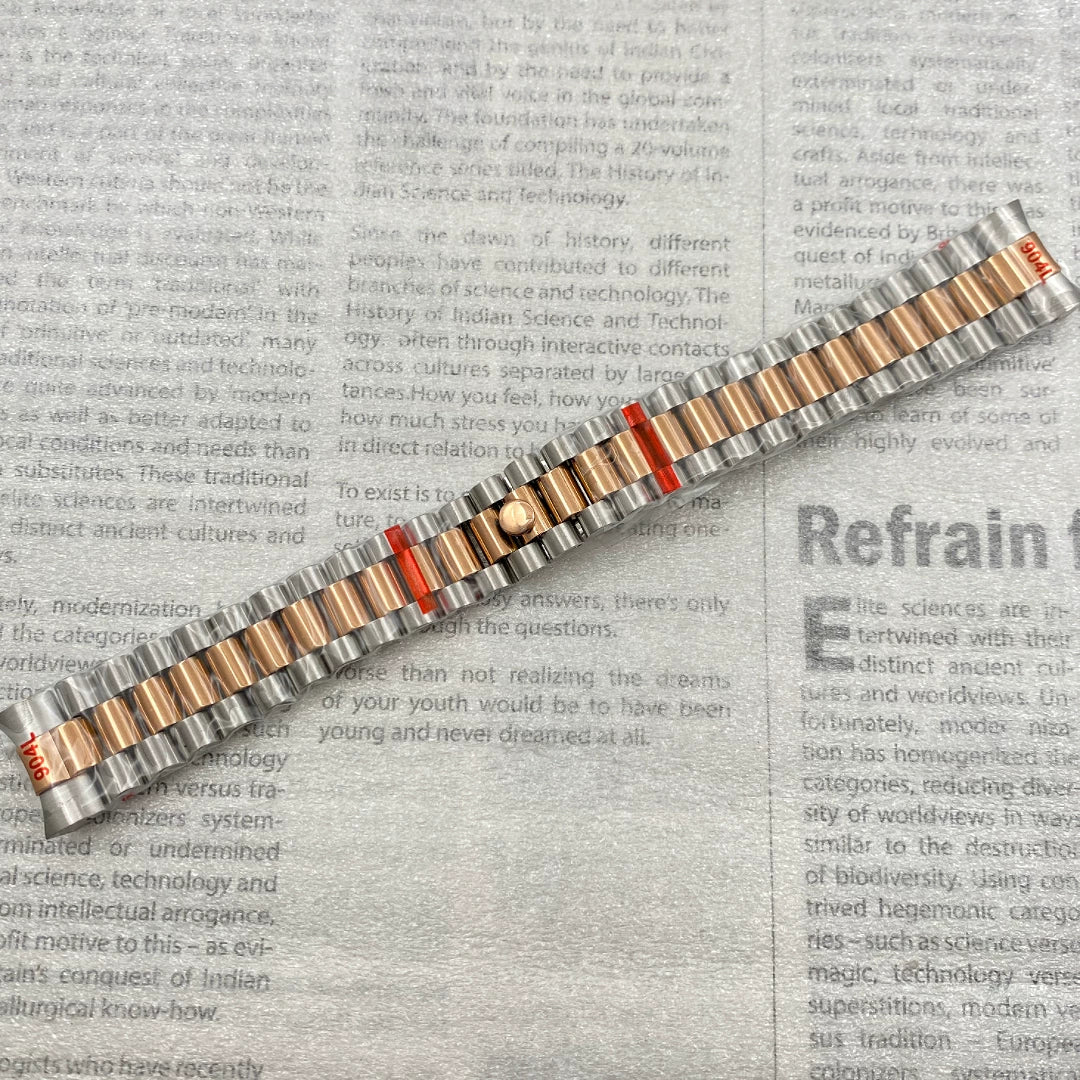 20MM presidential Bracelet strap invisible buckle silver black gold rose gold two tone etc solid stainless steel folding watch band for submriner yacht master datejust explorer