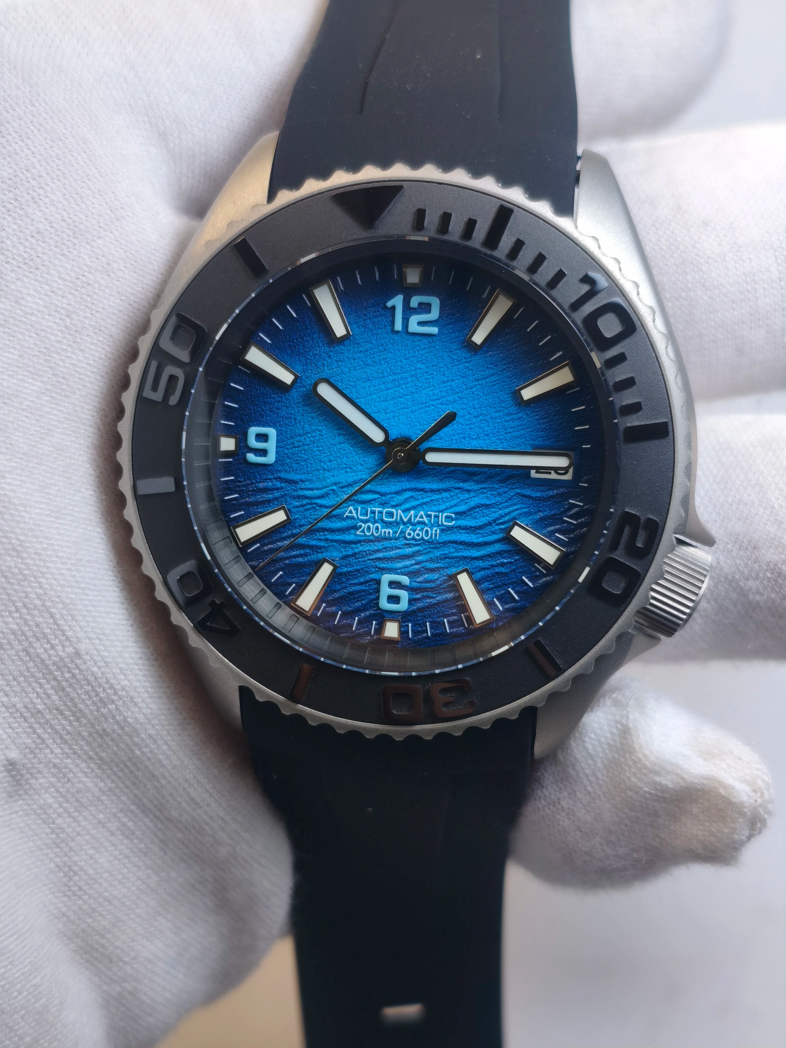 42mm Blue Ocean SKX007 Diver Tandorio TD269D NH35A movement sapphire 20Bar Customizable