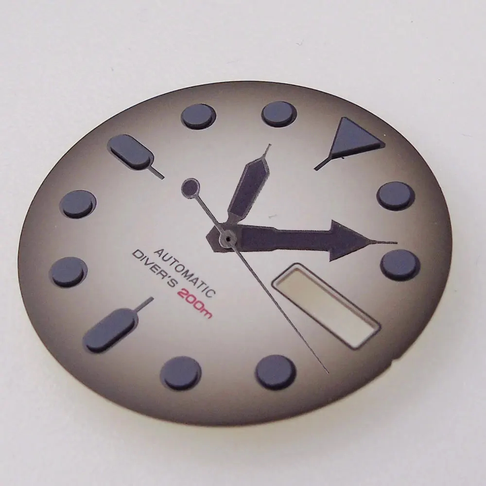 29MM dial for NH36 calendar week green luminous 3/3.8 position SKX007