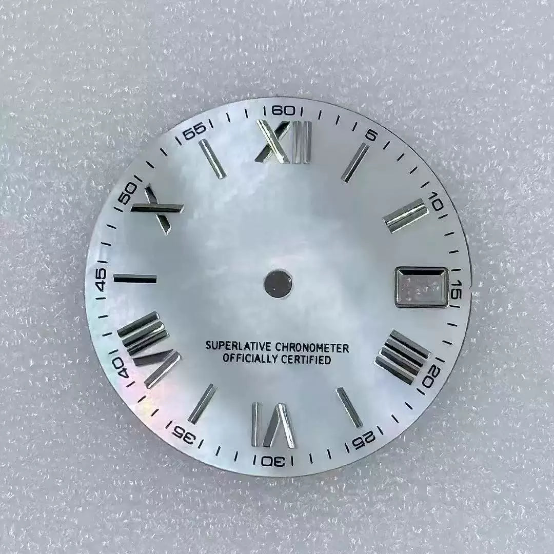 MOP Dial Mother of Pearl Roman Number Marker Modified Accessories 28.5mm for NH35 Movement