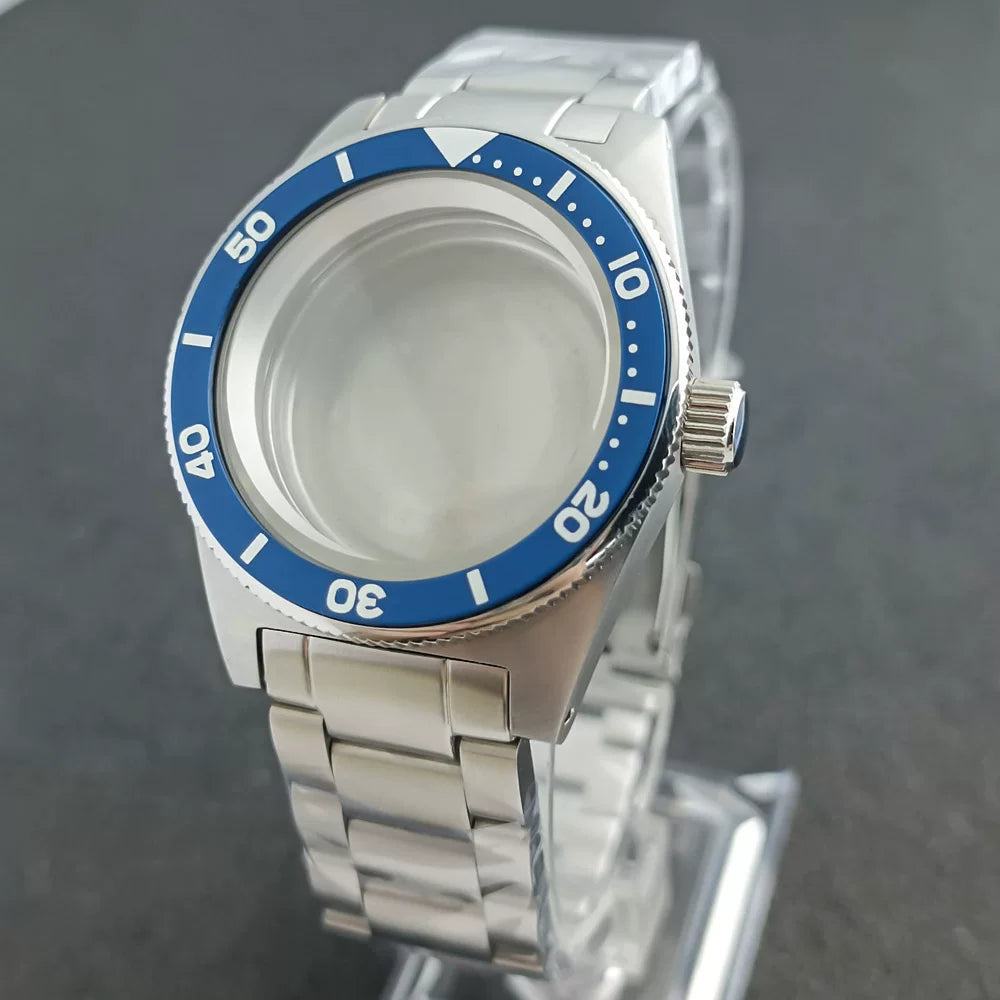 40.5mm 62mas Watch Case Domed Sapphire NH35 NH36 NH34 38 etc 10ATM for 28.5mm Dial