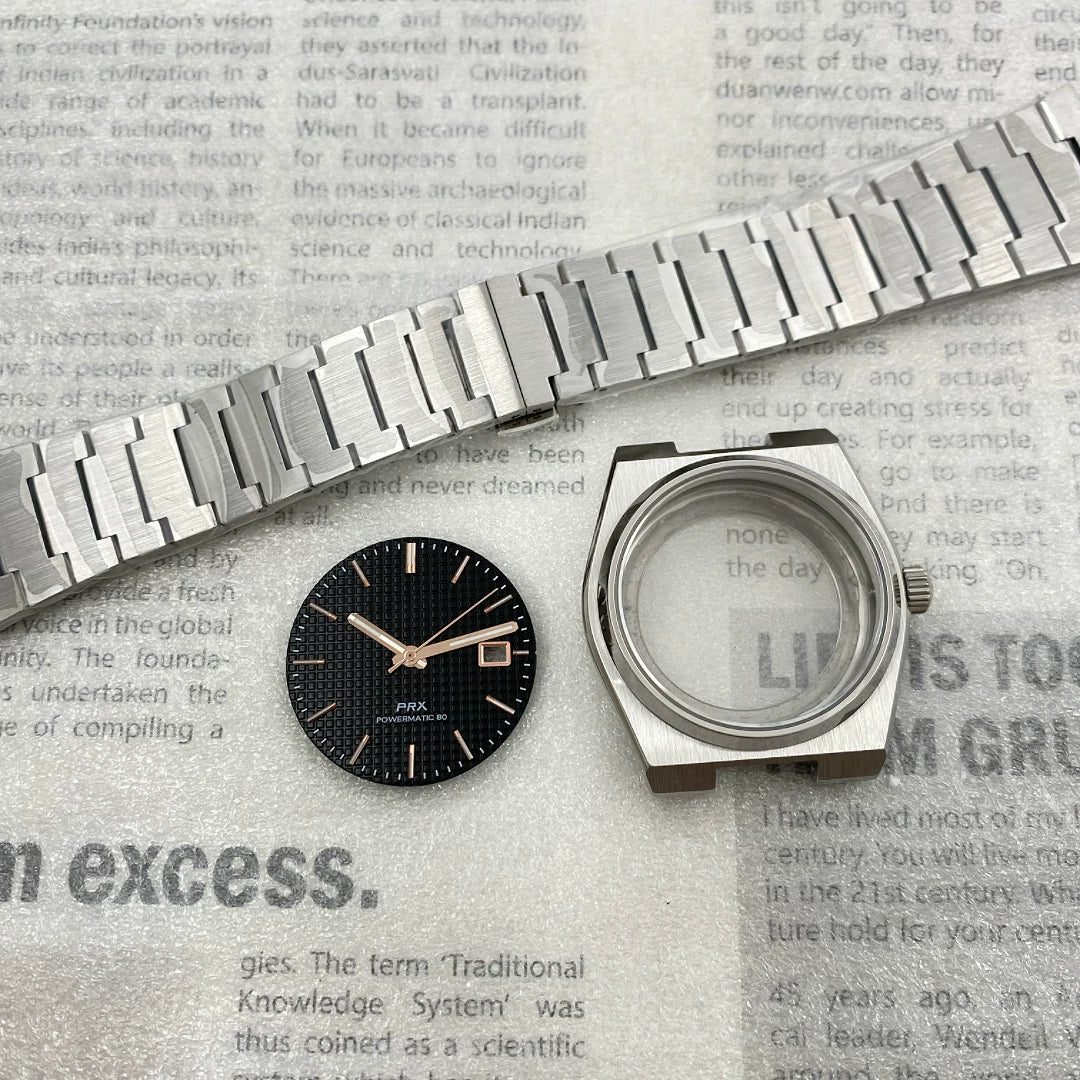 PRX Super Player Watch Case +Dial Hands 40mm NH35 Movement Sapphire GlassBack 5ATM fit 31.8mm Dial