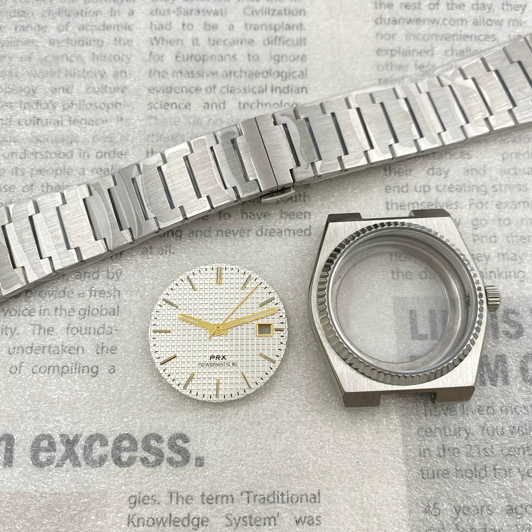 PRX Super Player Watch Case +Dial Hands 40mm NH35 Movement Sapphire GlassBack 5ATM fit 31.8mm Dial