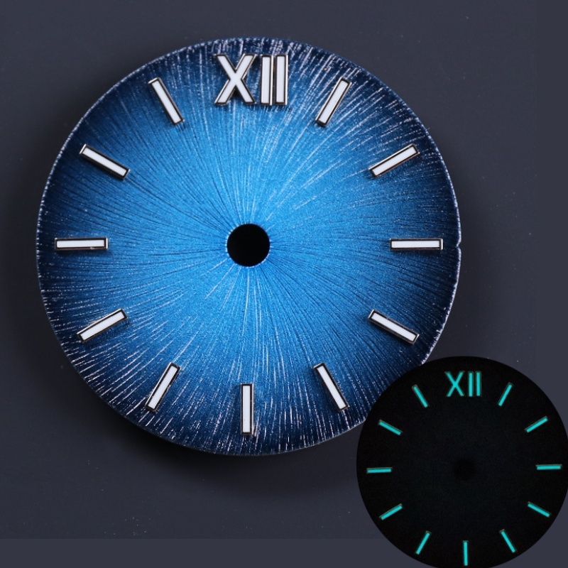Radiation pattern Dial 28.5mm for NH35 34 36 38 movment no date window crown at 3 and 3.8