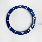 Luminous Bezel Insert 38mm x30.6mm  blue-green light ceramic ring for Submariner Yachtmaster Etc
