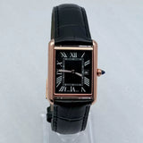 27mm Women's Watch Roman square dial green luminous VJ24 Quartz movement 3ATM Lady