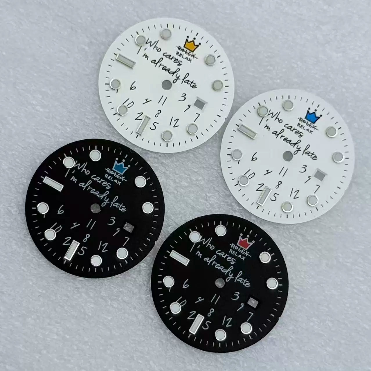 NH05 dial diameter 24.5mm green luminous who Cares Im already late with crown lady  dial