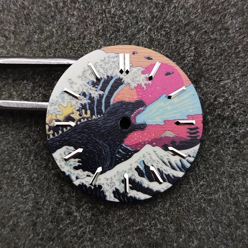 Full Lume Kanagawa Dial 28.5MM  luminous for NH35 Movt