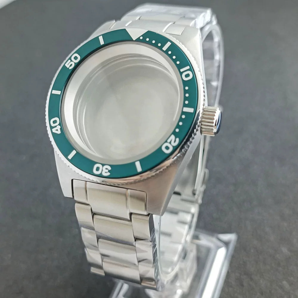 40.5mm 62mas Watch Case Domed Sapphire NH35 NH36 NH34 38 etc 10ATM for 28.5mm Dial