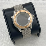 41mm改造シーマスター300ケースメッシュベルトサファイアガラスNH35ムーブメントに適合ステンレススチールケース