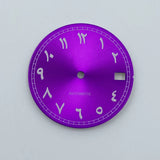 New Middle East Arabic digital dial 28.5MM green luminous watch dial fit NH35/NH36 movement