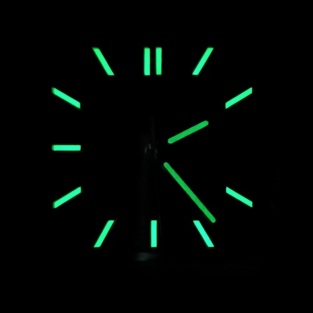 29.5mm Square dial NH35 movement silver nail green luminous