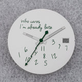 NO Date Window Dial Who Cares I'm Already Late for NH35 movement 28.5mm Green Lume Hands