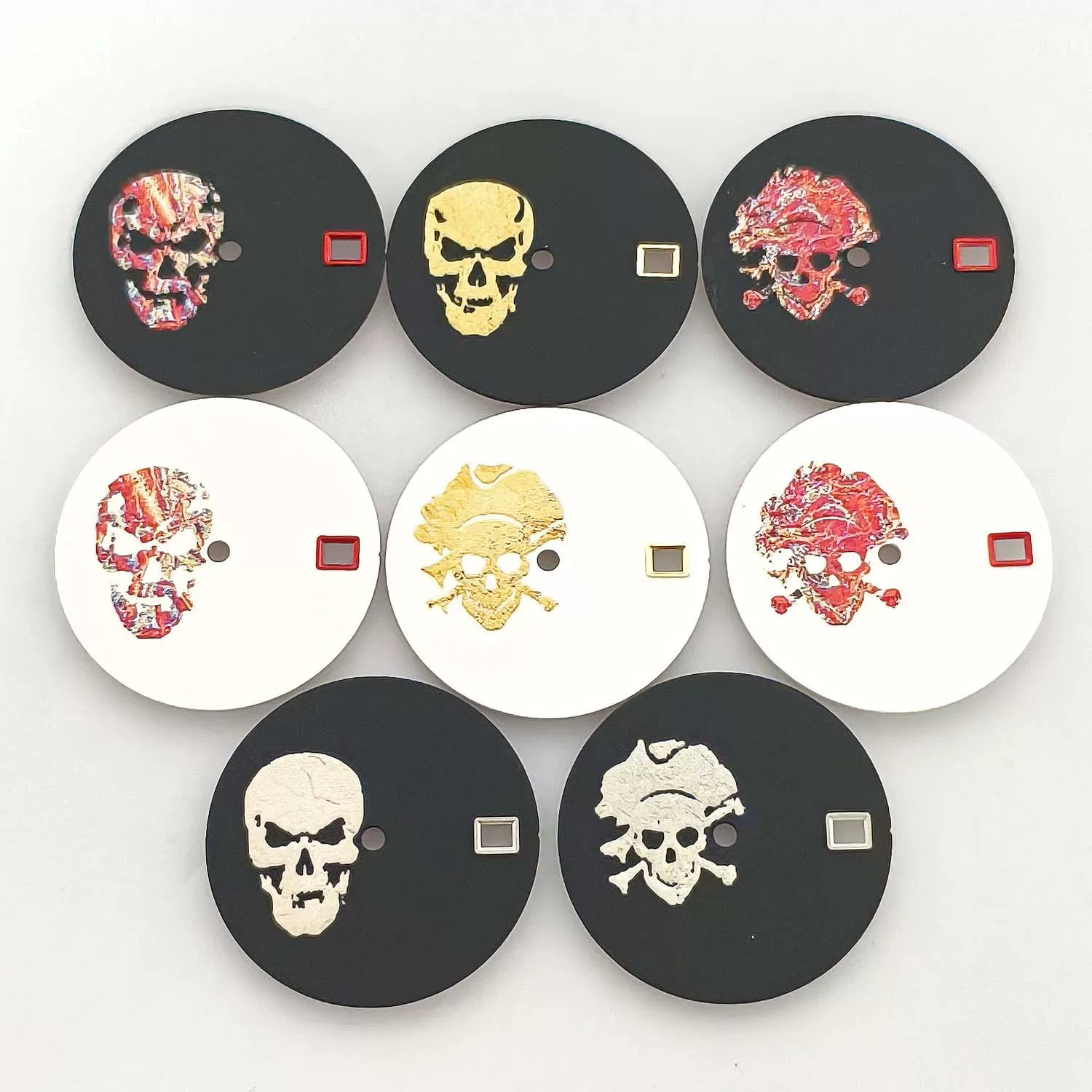 Matte 28.5mm dial No logo skull dial no lume suitable for NH35/36 movement special