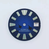 29Mm watch dial green luminous light for NH35 NH36 MOVT movement half sterile Scripts above 6