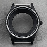 40mm PVD black Fifty Fathom Watch Case matte sandblasted Ceramic Bezel NH35 34 36 38 etc PT5000 ETA 2824 Miyota8215 movement 10Bar Sapphire