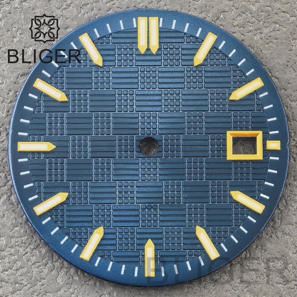 31mm Sterile Dial logo-free green luminous dial for NH35 movement 3 o'clock date