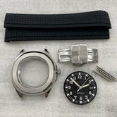 42mm Aquanaut Watch Case Set with 32mm dial hands sapphire glass 10ATM