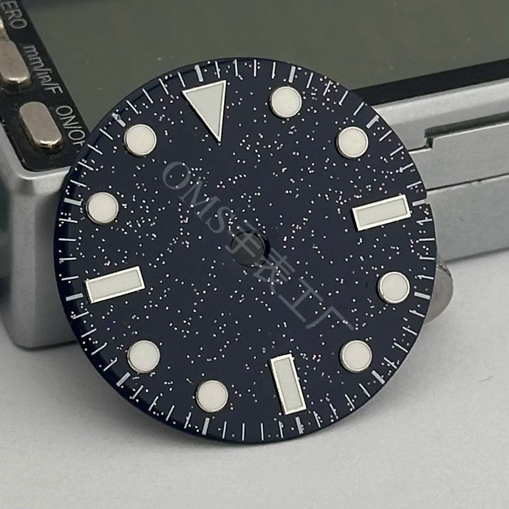 28.5mm Starry Dial with markers Night Sky Watch Dial for NH35 NH36 NH38etc Lumunious Marker
