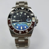 40mm NH35 SUBMARINER  Diver with earth dial 10bar Sapphire Automatic Full Lume