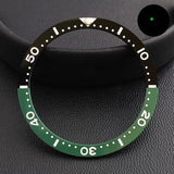 Watch bezel accessories 33.7mm * 27.5mm ceramic ring flat bottom bezel watch replacement accessories Skx13