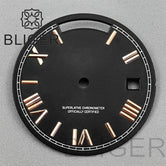 29MM Miyota 8285 Dial Roman numeral Sunburst dual calendar scale dial modified