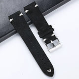 Suede leather Strap Quick-release real cowhide flip leather strap 18 20 22 24mm unisex