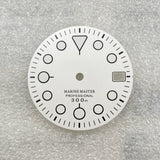 28.5MM SKX007 dial Marine Master round nail green luminous surface suitable for NH35 movement