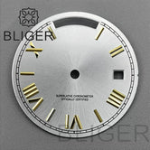 29MM Miyota 8285 Dial Roman numeral Sunburst dual calendar scale dial modified