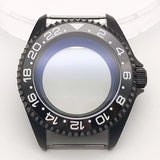 42MM Pvd Black Submariner Watch case Diver Mod Accessary Double Domed sapphire for NH35 34 36 38 etc 10Bar