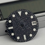 28.5mm Starry Dial with markers Night Sky Watch Dial for NH35 NH36 NH38etc Lumunious Marker
