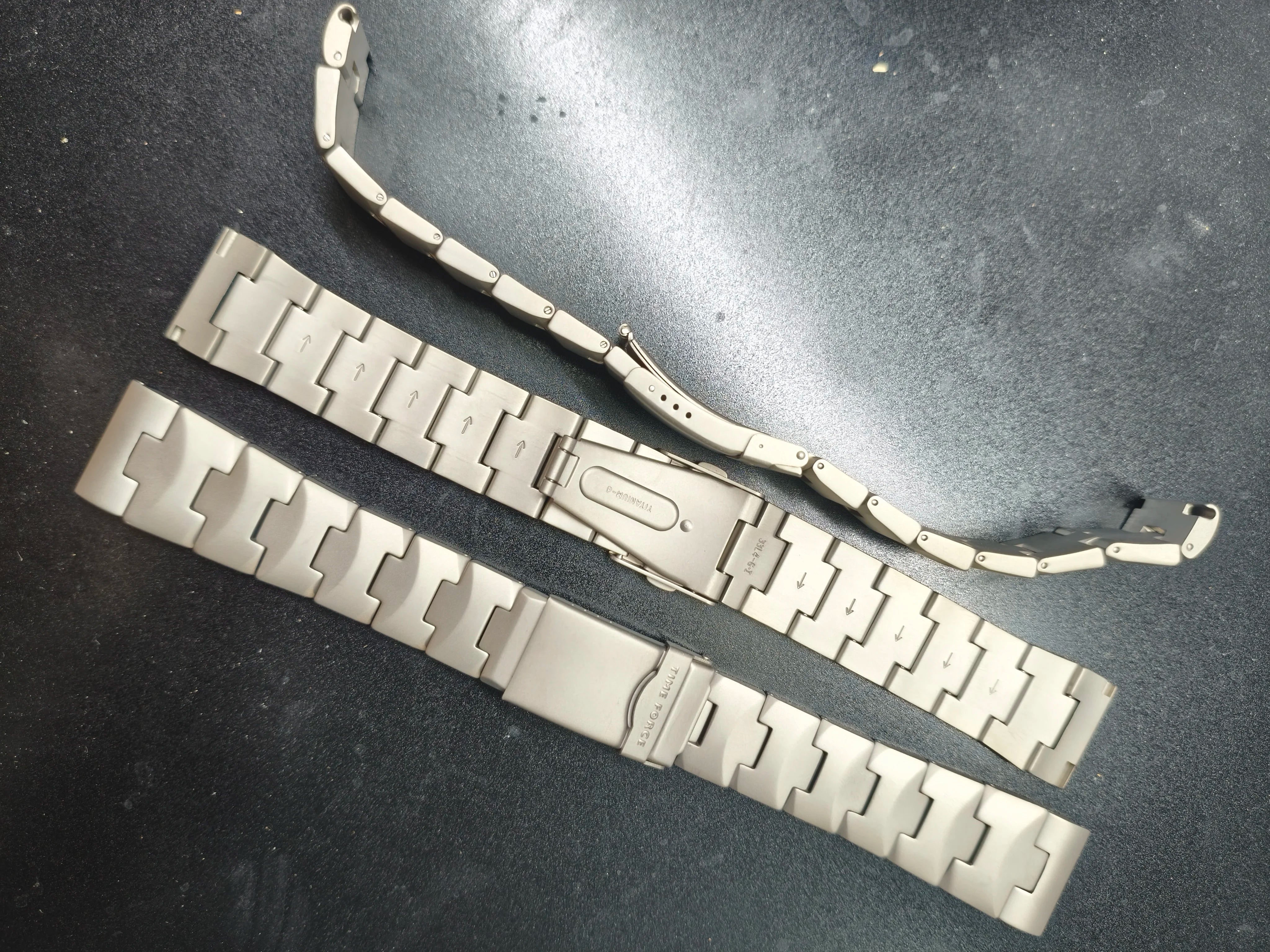 TA2 pure titanium watch strap flat end 18mm 19mm 20mm 21mm 22mm anti allergy light weight