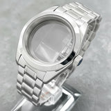 38mm Polished Explorer Watch Case Sapphire 10Bar for NH35 36 34 38 PT5000 ETA2824 SW200